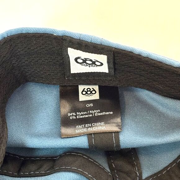 686 Packable Hat Light Blue Nylon Adjustable - Picture 2 of 3